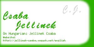 csaba jellinek business card